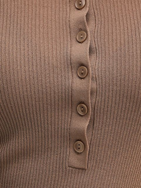 Sisley sweter damski kolor brązowy lekki 19EQM2024