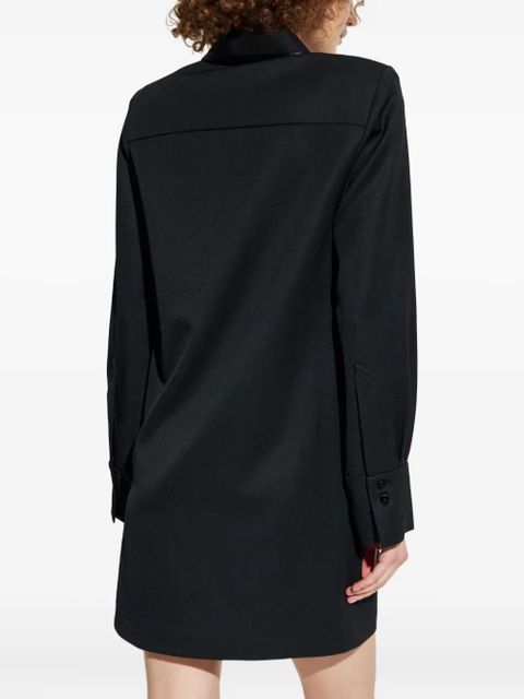 The Attico zip-front mini shirt dress - Black