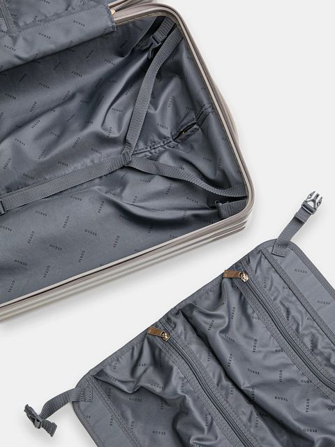 Guess walizka kolor brązowy TWHN96 75983