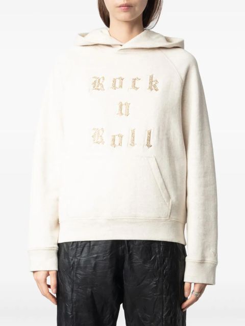Zadig&Voltaire Georgy embroidered hoodie - Neutrals