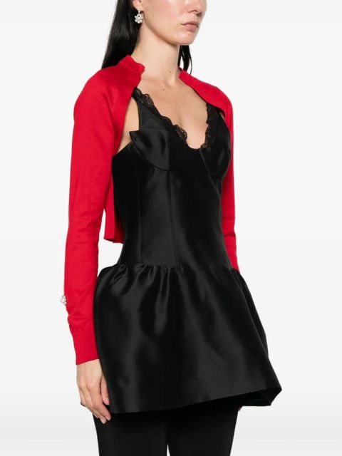 Simone Rocha embellished cropped cardigan - Red