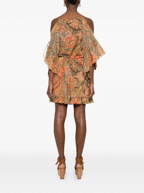 ETRO paisley-pattern mini dress - Orange