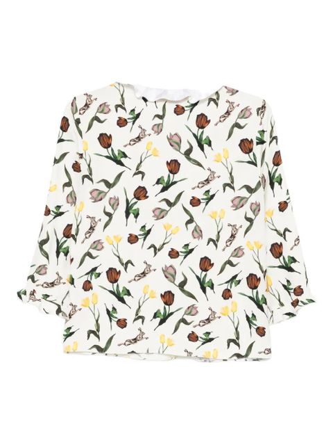 Marni floral-print blouse - Neutrals - zdjęcie produktu nr 2
