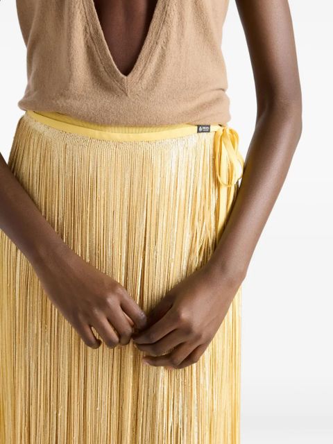 Prada skirt with sequin fringe - Yellow