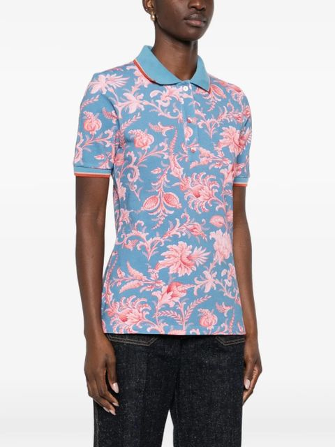 ETRO floral polo shirt - Blue