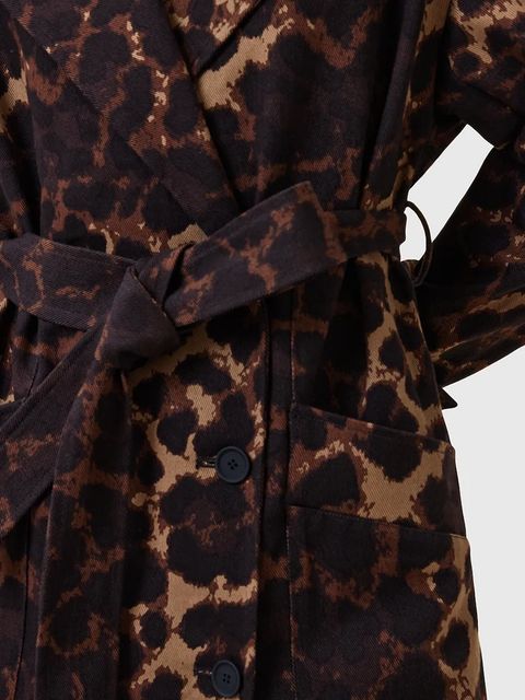 AllSaints płaszcz bawełniany ABEL kolor brązowy W035OC