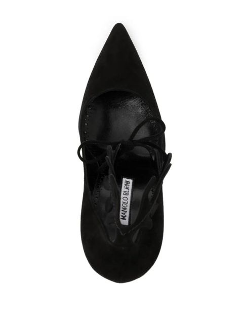 Manolo Blahnik Florettehi 100mm suede pumps - Black