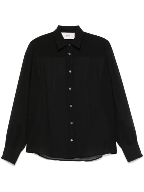 AMI Paris semi-sheer shirt - Black - zdjęcie produktu nr 1