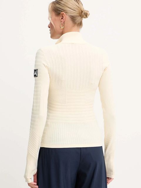 Patrizia Pepe sweter damski kolor beżowy lekki z półgolfem 2K0361 K667