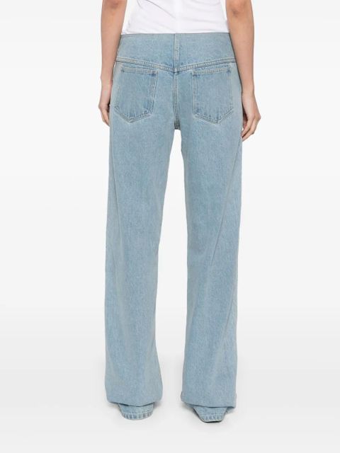 Christopher Esber streaked denim jeans - Blue