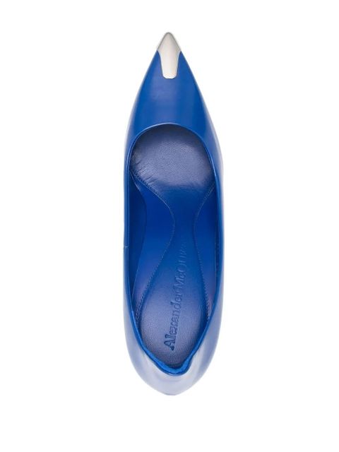 Alexander McQueen contrast-toecap leather pumps - Blue