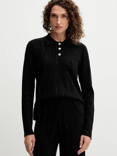 Fracomina sweter damski kolor czarny lekki FS25WT7019K50401 - zdjęcie produktu nr 1