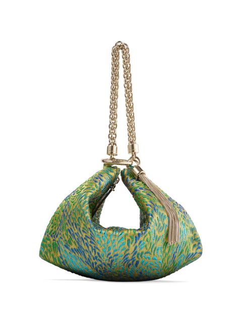 Jimmy Choo Callie jacquard-patterned clutch bag - Green