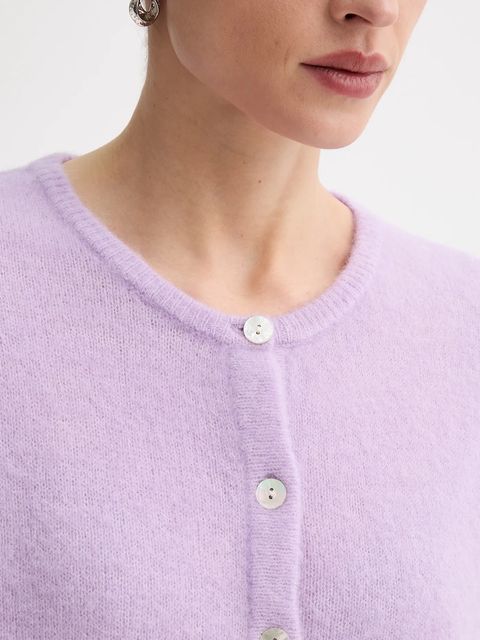 American Vintage kardigan z domieszką wełny GILET ML COL ROND