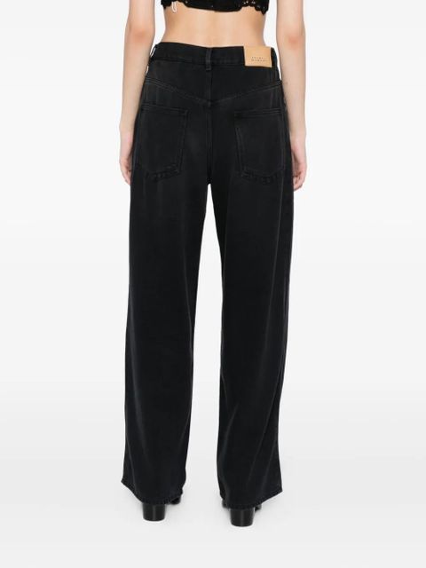 ISABEL MARANT pleated faded jeans - Black - zdjęcie produktu nr 2