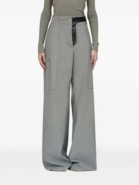 Ferragamo canvas palazzo trousers - Grey