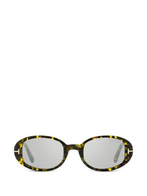 TOM FORD Eyewear Iggy oval-frame sunglasses - Brown - zdjęcie produktu nr 1