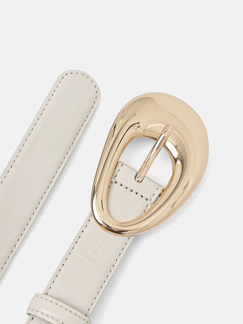 Marella pasek skórzany MLACANDITI damski kolor beżowy 2613501026200 - zdjęcie produktu nr 2