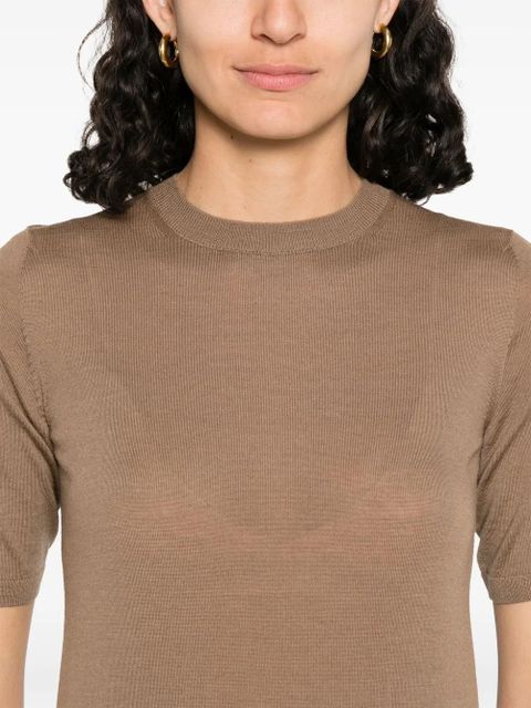 Max Mara virgin wool t-shirt - Brown
