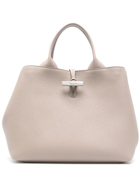 Longchamp large Le Roseau tote bag - Grey - zdjęcie produktu nr 1