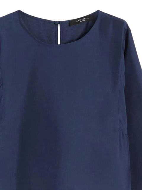 Weekend Max Mara boat-neck silk top - Blue - zdjęcie produktu nr 2