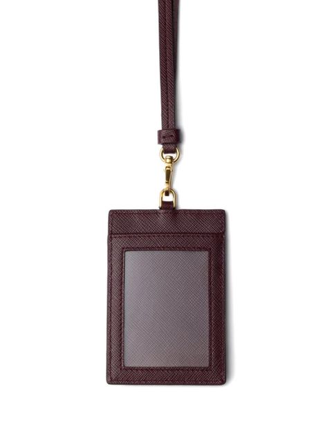 Prada Saffiano leather badge holder - Red - zdjęcie produktu nr 2