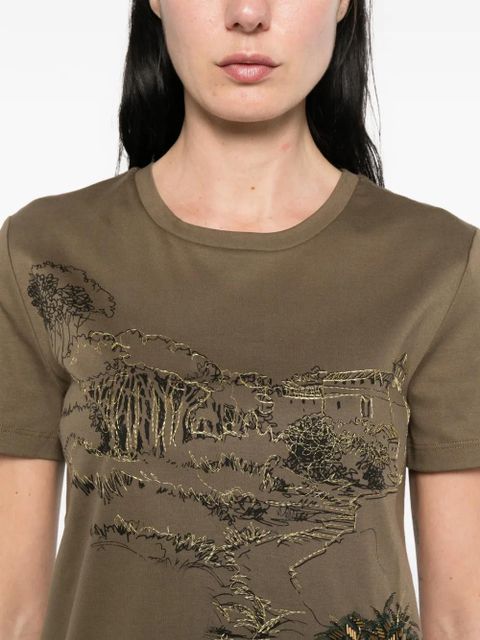 Max Mara embellished T-shirt - Brown