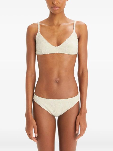 Tory Burch Terry bikini top - Neutrals