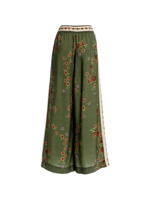 Agua By Agua Bendita Janis Aura floral-print trousers - Green