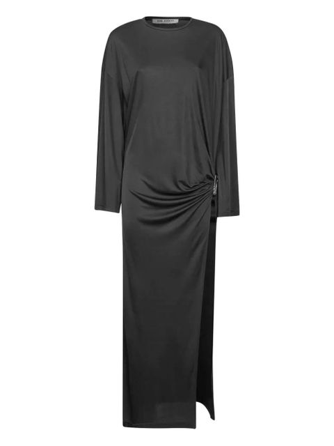 The Attico gathered-side slit maxi dress - Grey - zdjęcie produktu nr 1