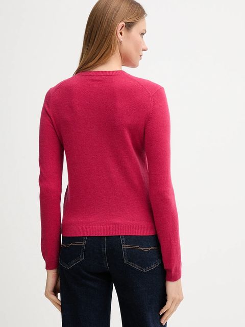 United Colors of Benetton kardigan z dodatkiem wełny damski kolor różowy lekki 102HD502B