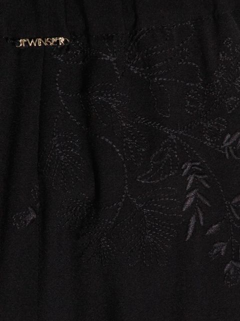 TWINSET floral-DETAIL trousers - Blue