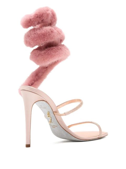 René Caovilla 105mm crystal-embellishment sandals - Pink