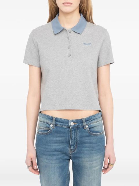 Zadig&Voltaire wings detail polo top - Grey