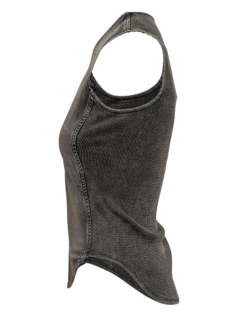 Diesel ribbed denim dress - Black