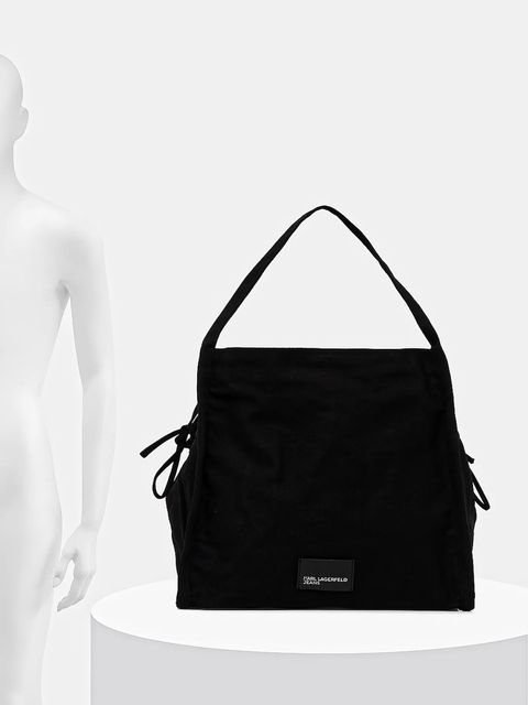 Karl Lagerfeld Jeans torebka bawełniana kolor czarny B1W50082