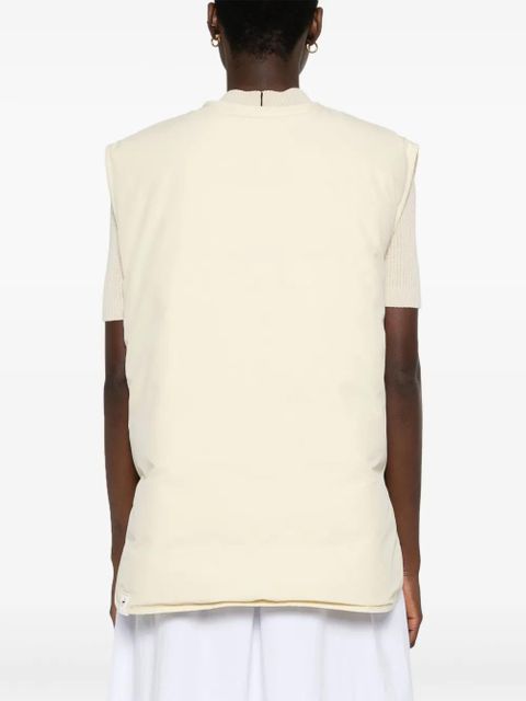 Jil Sander padded zip-up gilet - Neutrals