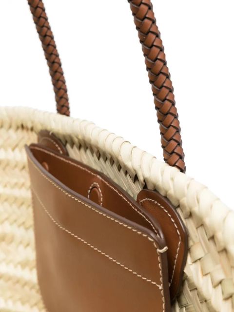 Miu Miu logo-patch tote bag - Neutrals