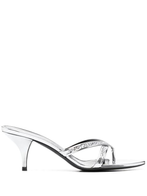 TOM FORD metallic leather mules - Silver - zdjęcie produktu nr 1
