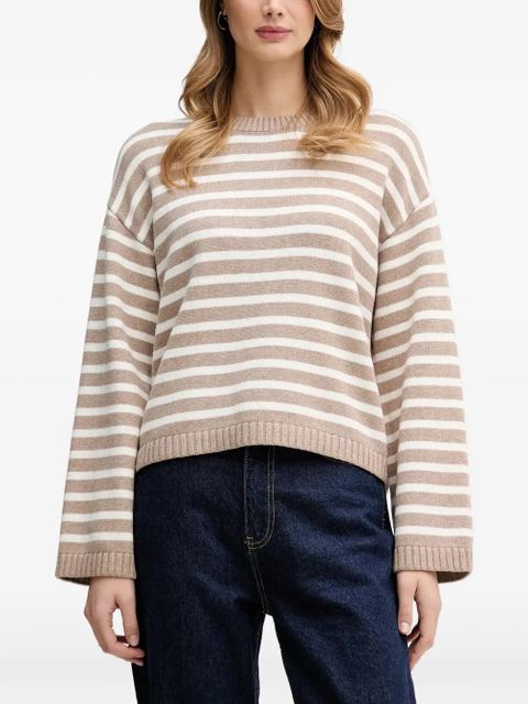 Barbour Rosie striped crew neck sweater - Brown - zdjęcie produktu nr 1