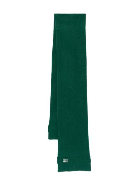 Miu Miu ribbed-knit scarf - Green - zdjęcie produktu nr 1