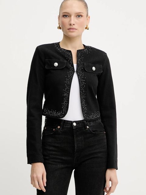 Liu Jo marynarka jeansowa kolor czarny jednorzędowa UF5124.DS025 - zdjęcie produktu nr 1