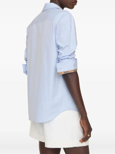 Burberry regular-fit cotton poplin formal shirt - Blue