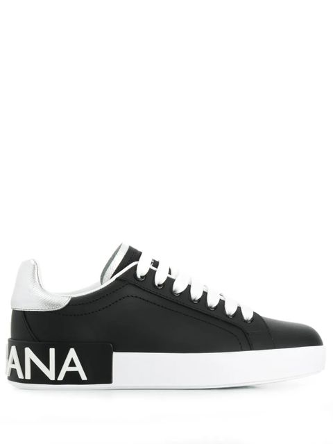 Dolce & Gabbana Portofino leather sneakers - Black - zdjęcie produktu nr 1