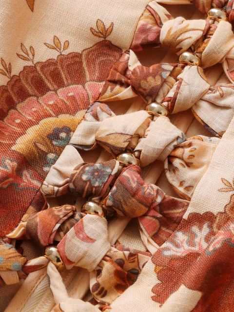 ZIMMERMANN Aster floral-print midi dress - Neutrals - zdjęcie produktu nr 2