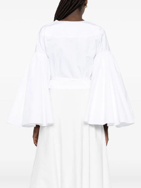 Jacquemus Le Cachs Coeur Paysan wrap-design cropped top - White