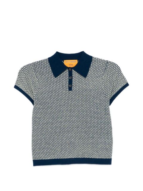 Guest In Residence Pique buttoned short-sleeve polo shirt - Blue - zdjęcie produktu nr 1