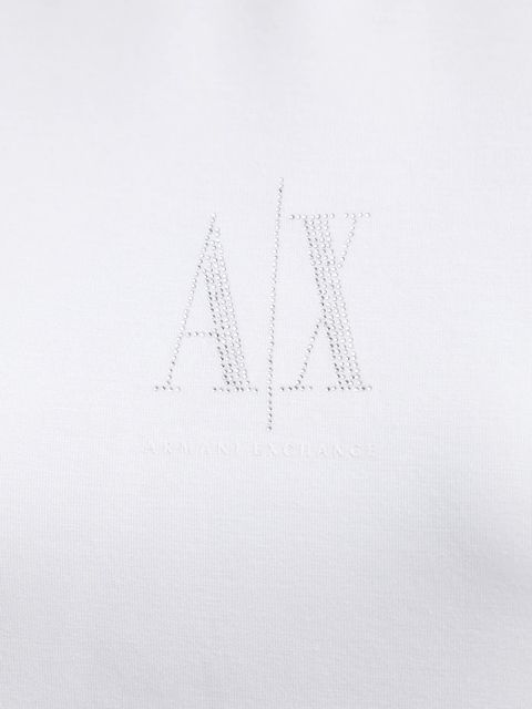 Armani Exchange bluza damska kolor biały z aplikacją XW000826 AF13397