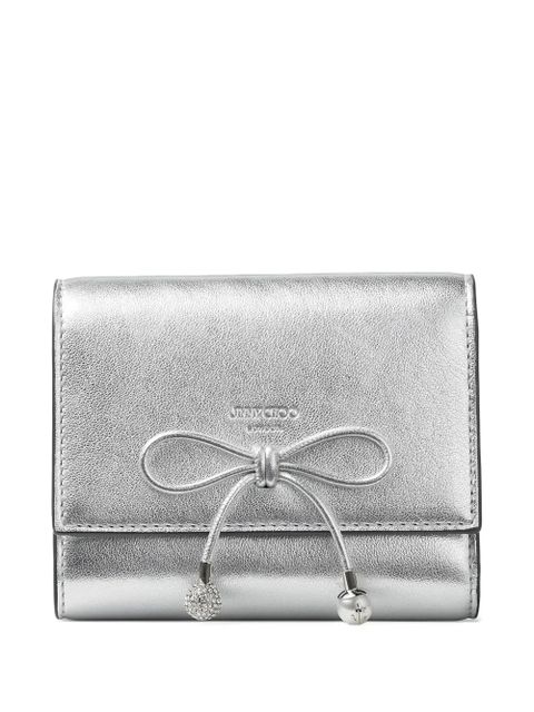 Jimmy Choo Marinda bow-detail wallet - Silver - zdjęcie produktu nr 1