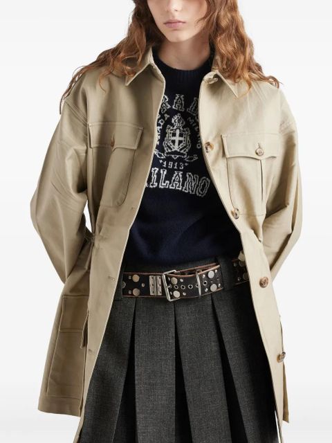 Prada logo-intarsia sweater - Blue